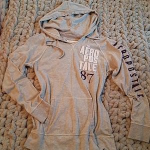 Aeropostale Hooded Logo Track Top Large